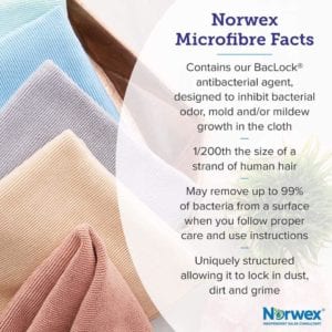 Norwex microfiber cleaning cloths with antibacterial properties.