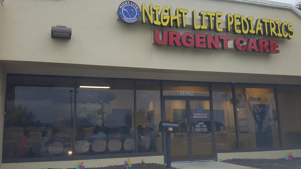 Pediatric urgent care clinic exterior view.